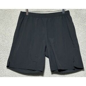 Bearded Goat Shorts Mens Medium Black Lightweight Quick Dry Drawstring Beach Gym